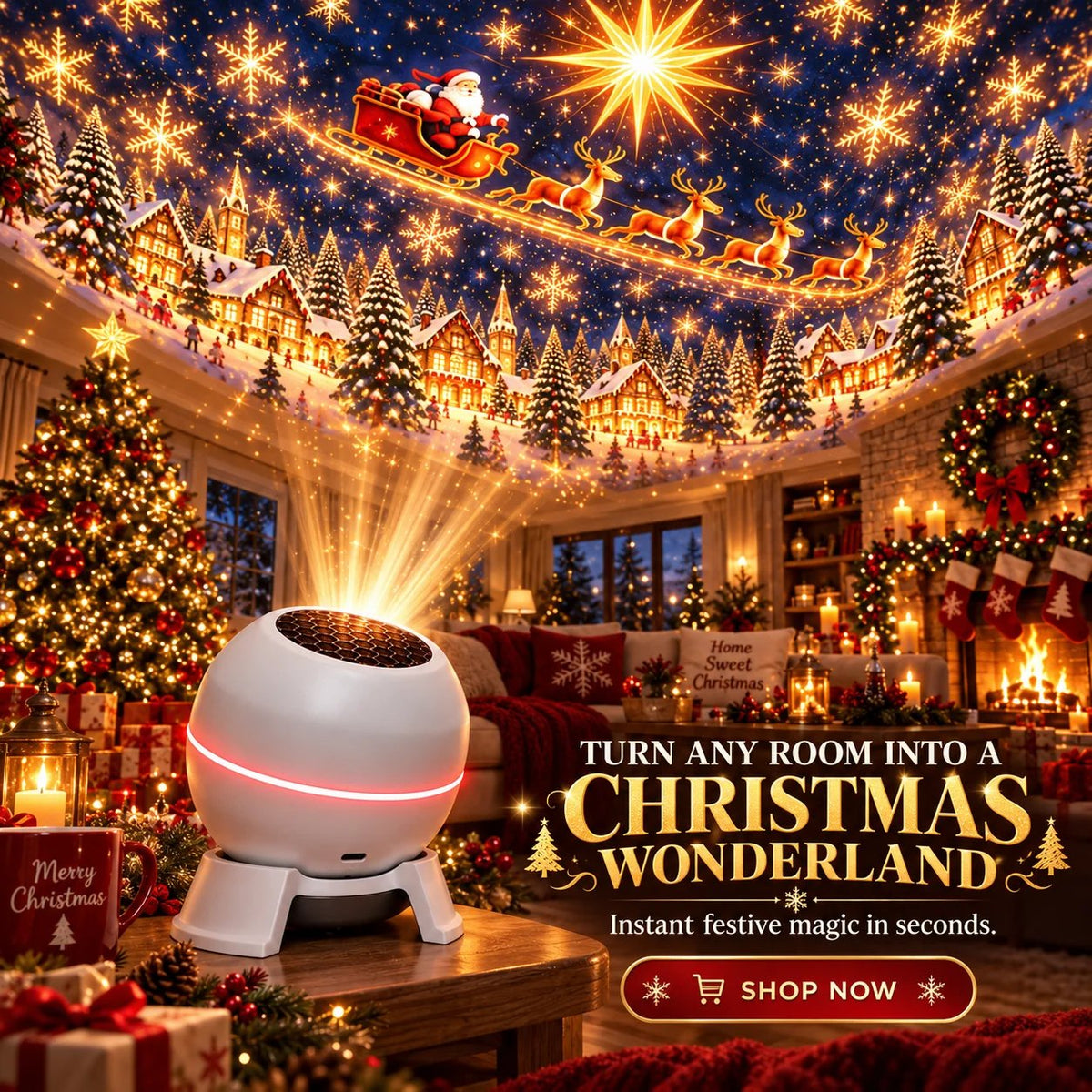 Christmas projection night light