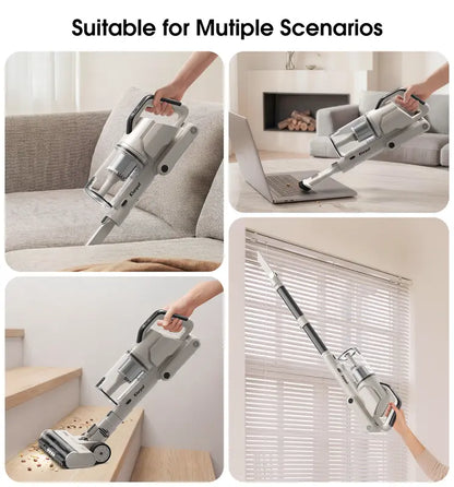 Cordless Stick Vacuum Cleaner, 55KPa Suction, 70-Min Runtime, Touchscreen & Anti-Tangle Brush